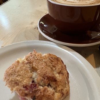 Bipartisan Cafe - Raspberry Ginger Scone & Latte - Desserts Near Me - Portland, Oregon Bipartisan Cafe - Raspberry Ginger Scone & Latte - Desserts Near Me - Portland, Oregon