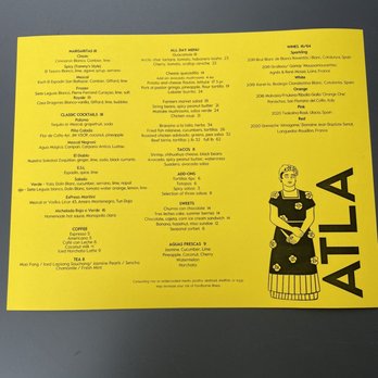 Atla - Menu - Mexican Near Me - New York, New York Atla - Menu - Mexican Near Me - New York, New York