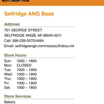 Selfridge ANG Base Commissary - Bakeries Near Me - Selfridge ANGB, Michigan Selfridge ANG Base Commissary - Bakeries Near Me - Selfridge ANGB, Michigan