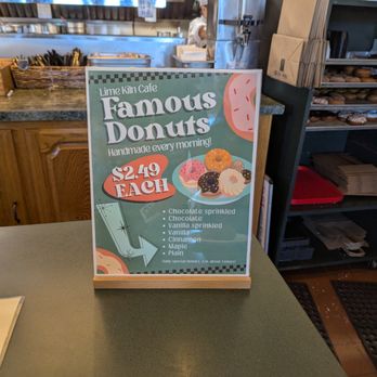 Lime Kiln Cafe - Donut Menu (Jul 2025) - American Near Me - Friday Harbor, Washington Lime Kiln Cafe - Donut Menu (Jul 2025) - American Near Me - Friday Harbor, Washington