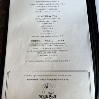 White Wolf Cafe - Menu - New American Near Me - Orlando, Florida White Wolf Cafe - Menu - New American Near Me - Orlando, Florida