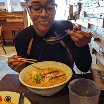 Umenoya - Me enjoying my spicy miso ramen - Ramen Near Me - Torrance, California