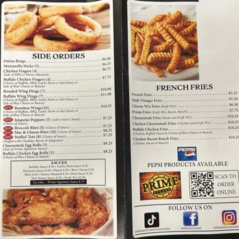 Prime Steaks - Menu - Cheesesteaks Near Me - Glenolden, Pennsylvania