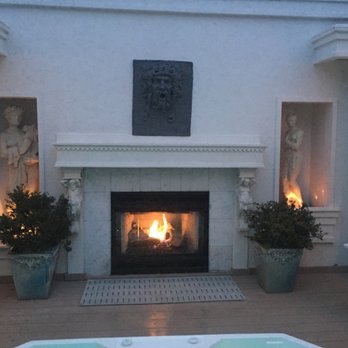 Oasis Hot Tub Gardens - Santorini Fireplace - Swimming Pools Near Me - Comstock Park, Michigan