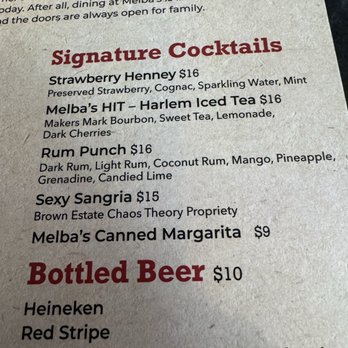 Melba's Restaurant - Menu - Southern Near Me - New York, New York