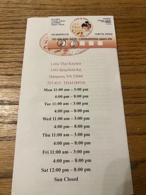 Menu photo 5 Little Thai Kitchen Hampton, VA