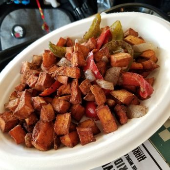 Harlem Shake - Sweet potato hash; amazing seasoning and a pretty large serving for only $5 - American Near Me - New York, New York Harlem Shake - Sweet potato hash; amazing seasoning and a pretty large serving for only $5 - American Near Me - New York, New York