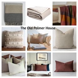 The Old Palmer House - Premium quality and super soft pillows and throws!