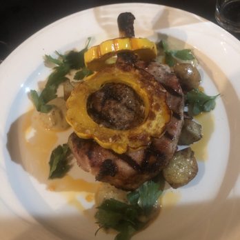 Newbergundian Bistro - My pork chop - Wine Bars Near Me - Newberg, Oregon