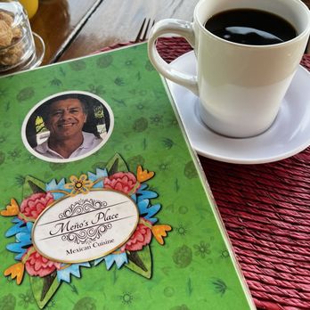 Meño’s Place - The menu with a cafecito - Mexican Near Me - Puerto Vallarta, JAL