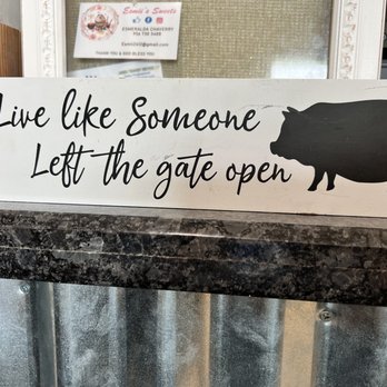 Chyann’s Specialty Cafe - a sign that says live like someone left the gate open - Cafes Near Me - Harlingen, Texas