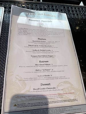 Menu photo 1 Fog Harbor Fish House San Francisco, CA Menu photo 1 Fog Harbor Fish House San Francisco, CA