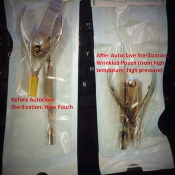 Fantastic Day Spa - Before vs After Autoclave Sterilization (Front of Pouch) - Day Spas Near Me - Bellmore, New York