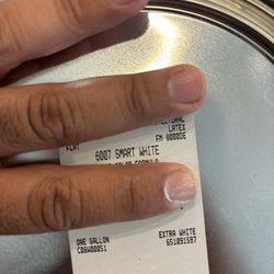Sherwin-Williams Paint Store - Tag says white. But paint is light pink. Even after letting it sit for hours it stayed pink