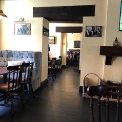 Fishermans Bar - View down the hall towards the restaurant...lots of seats for the buses that stop across the street.