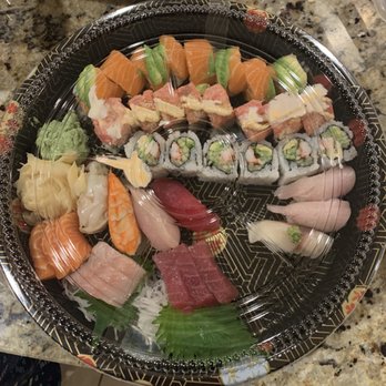 Sushi.com - Take out sushi and sashimi dinner platter + two rolls + yellowtail sushi - Sushi Bars Near Me - Dublin, Ohio