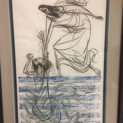 St Marys Catholic Church - "Ye of little faith" by Bo Hodgell ( Peter being pulled out of water by Jesus)