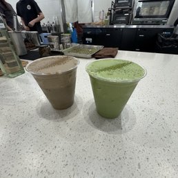 Double matcha and Double hojicha