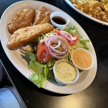 Lumpy's Diner - Fish and Chips ( substituted salad for chips ) - Diners Near Me - Antioch, California Lumpy's Diner - Fish and Chips ( substituted salad for chips ) - Diners Near Me - Antioch, California