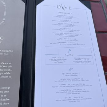 Dive - Food Menu - Cocktail Bars Near Me - Coronado, California Dive - Food Menu - Cocktail Bars Near Me - Coronado, California
