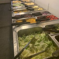 The Lunchbox - Scrumptious salad bar. Fruit, cottage cheese, chicken salad, macaroni salad... so good !