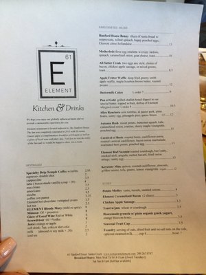 Menu photo 7 Element Sutter Creek, CA Menu photo 7 Element Sutter Creek, CA