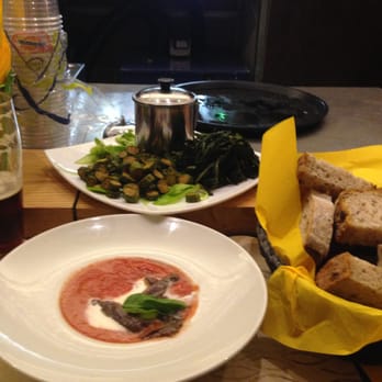 Bir & Fud - A nontraditional panzanella and some delicious cooked seasonal veggies. - Pizza Near Me - Rome, RM