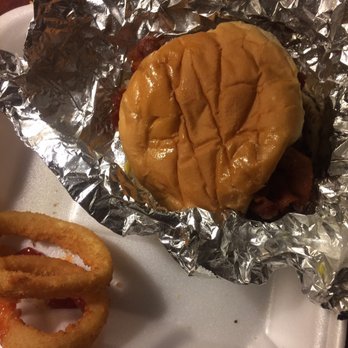 Cook Out - Cheddar burger n Onion rings - Fast Food Near Me - Aberdeen, North Carolina