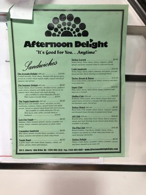 Menu photo 4 Afternoon Delight Ann Arbor, MI