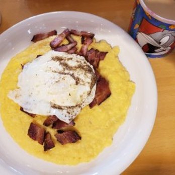 Love Handle - Cheesy Jalapeno Grits with over medium egg and bacon - Delis Near Me - Indianapolis, Indiana