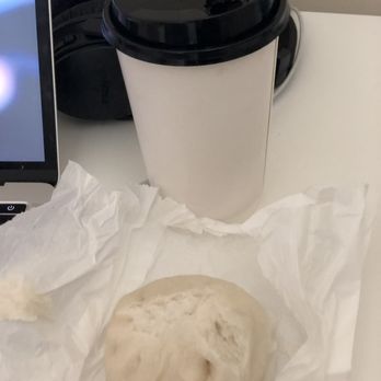 HH Tea - Pork bun and almond milk tea (hot) - Bubble Tea Near Me - Baltimore, Maryland