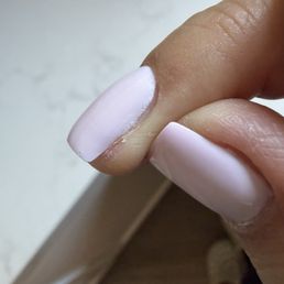 Top coat not applied evenly Top coat not applied evenly