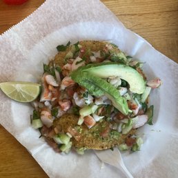 tostada de ceviche