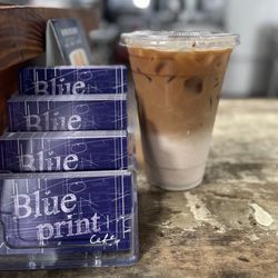 Blueprint Cafe Lounge - Lavender mocha macchiato with Oatmilk!