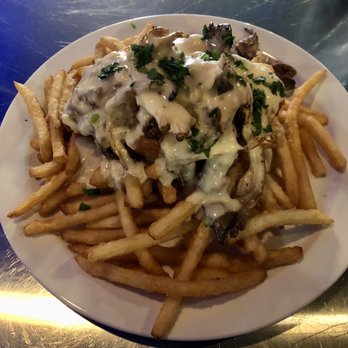 Back Then Bar and Grill - Champagne Chicken (sub'd fries for mashed potatoes). - Bars Near Me - Cary, North Carolina