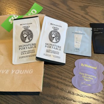 OLIVE YOUNG - inside the sample bag - Cosmetics & Beauty Supply Near Me - Pasadena, California OLIVE YOUNG - inside the sample bag - Cosmetics & Beauty Supply Near Me - Pasadena, California