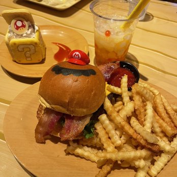 Toadstool Cafe - Mario burger, tiramisu, boba drink - Cafes Near Me - Universal City, California