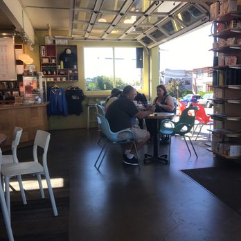 Walnut Street Coffee - They open the garage door during the summer time. - Coffee & Tea Near Me - Edmonds, Washington Walnut Street Coffee - They open the garage door during the summer time. - Coffee & Tea Near Me - Edmonds, Washington