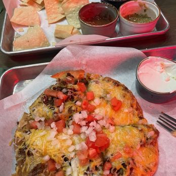 Caddy Shack Cantina - Mexican Pizza and salsa trio - Mexican Near Me - Lone Tree, Colorado
