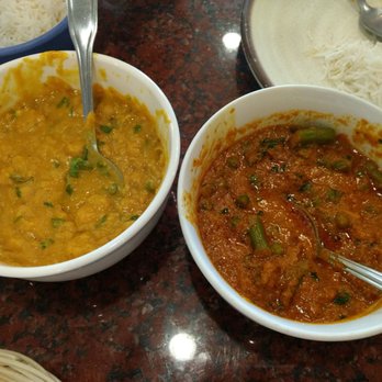 Biryani Factory - Chana masala left (so so) and veg mix kurma right (great!) - Indian Near Me - Houston, Texas Biryani Factory - Chana masala left (so so) and veg mix kurma right (great!) - Indian Near Me - Houston, Texas