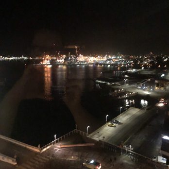 Fairmont Waterfront - View at night from my room 910 - Hotels Near Me - Vancouver, British Columbia