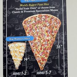 Big Mama's & Papa's Pizzeria - Slice sizes