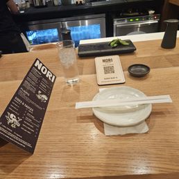 Excited to score a seat at the Nori bar!! Excited to score a seat at the Nori bar!!
