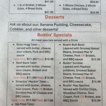 Bustin' Butts BBQ/210 Produce - Menu - Street Vendors Near Me - Sevierville, Tennessee Bustin' Butts BBQ/210 Produce - Menu - Street Vendors Near Me - Sevierville, Tennessee
