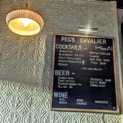 Peg's Cavalier - Menu