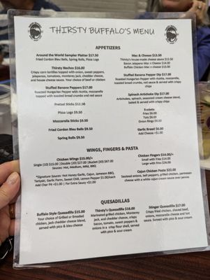 Menu photo 4 Thirsty Buffalo Buffalo, NY