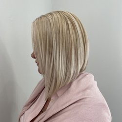 Studio VĒ Salon and Dry Bar - Blonde inverted bob