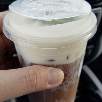 Happy Lemon - Behold, black tea with cheese and macha.  Its happy lemons signature drink. - Bubble Tea Near Me - San Leandro, California