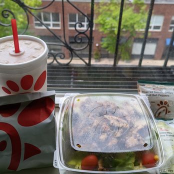 Chick-fil-A - Cobb salad with grilled nuggets, Sunjoy, free Chick-fil-A sandwich - Fast Food Near Me - Boston, Massachusetts Chick-fil-A - Cobb salad with grilled nuggets, Sunjoy, free Chick-fil-A sandwich - Fast Food Near Me - Boston, Massachusetts