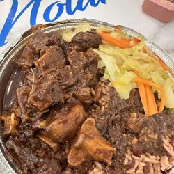Nolan’s Cuisine - Oxtail with Rice and Peas
